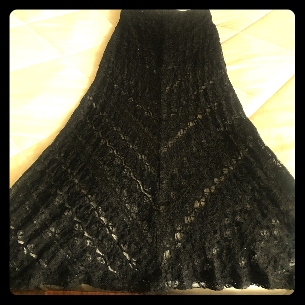 Gorgeous Windsor long sheer lace skirt